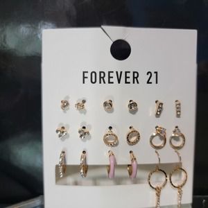 Forever 21 | Gold Earrings | Drop | 9 Pairs